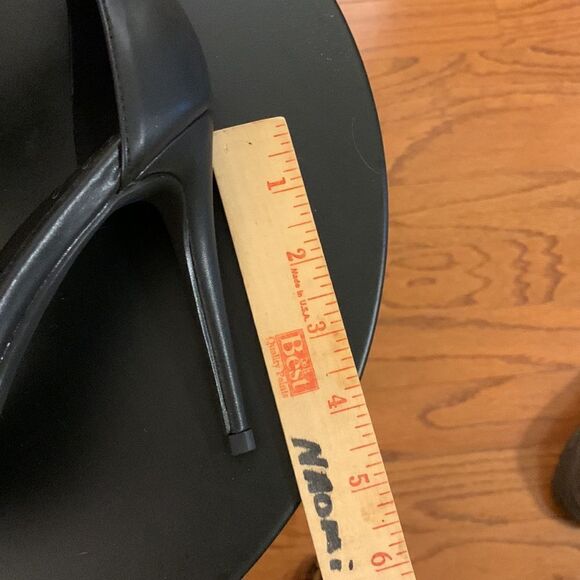 Zhabtuc Size 9 black open toe stiletto heels - Picture 6 of 9